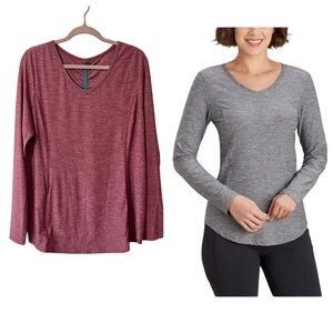 Duluth Trading Armachillo Cooling Long Sleeve T-shirt Heathered Purple Size L